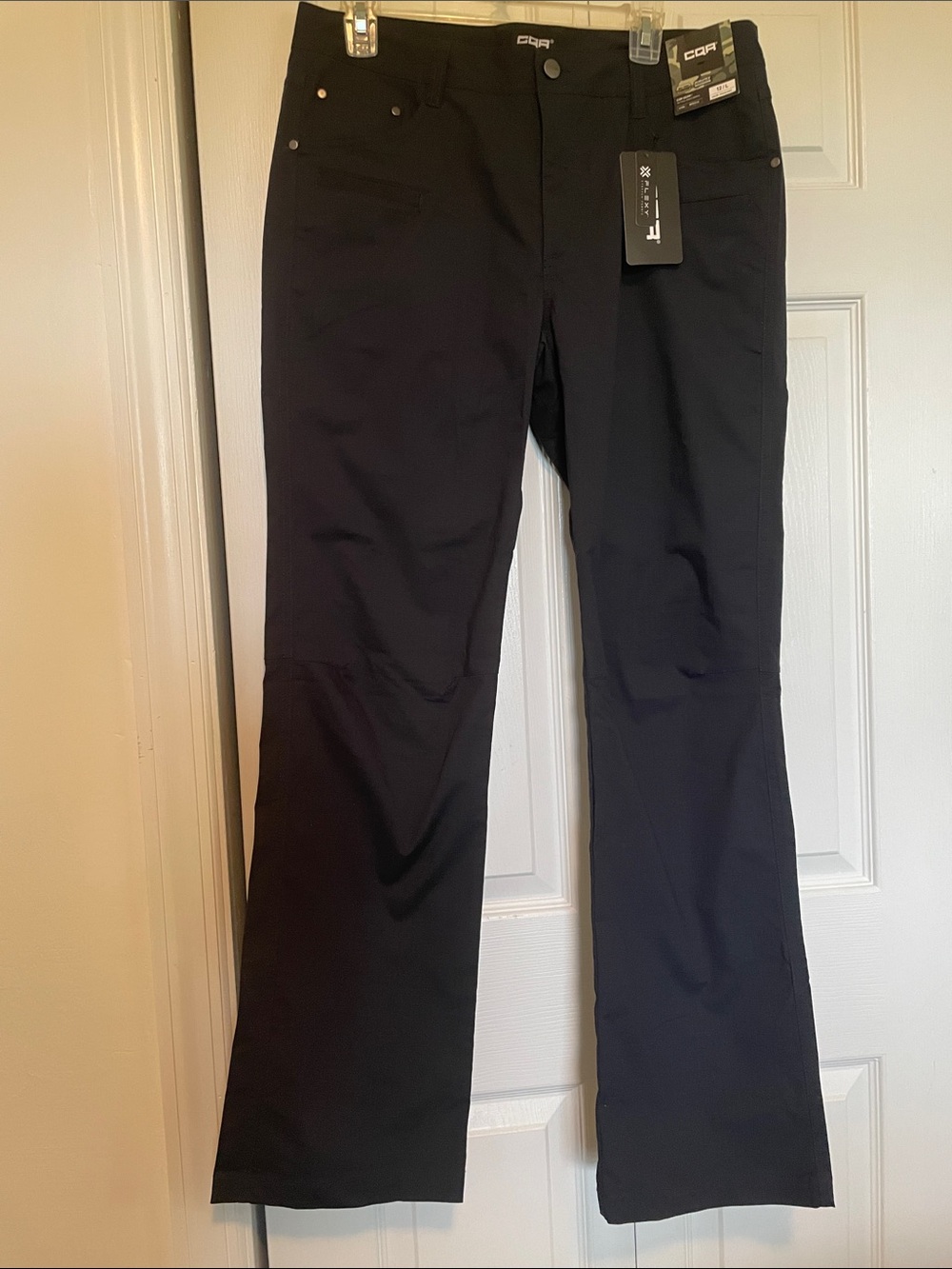 NWT CQR 12 L Women's Straight-Leg Tactical Pants in Dark Navy 8 pockets